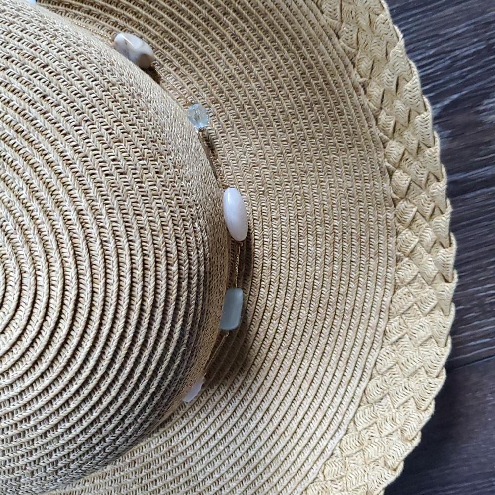 Hat Sun N Sand Wide Brim beaded band UPF 50+ - Picture 3 of 6